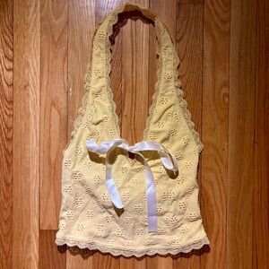 Lemon Yellow Lace Top